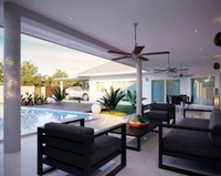 Heliconia Hua Hin Thailand Villa Poolvilla Haus Swimmingpool Ferien Berge